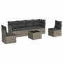 7-piece garden sofa set with gray PE rattan cushions by , Garden sets - Ref: Foro24-3249219, Price: 407,10 €, Discount: %