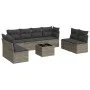 9-teiliges Gartenmöbel-Set und graue synthetische Rattankissen von , Gartensets - Ref: Foro24-3249299, Preis: 511,26 €, Rabat...