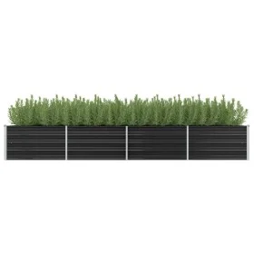 Arriate de acero galvanizado gris antracita 320x80x45 cm de vidaXL, Maceteros y jardineras - Ref: Foro24-45729, Precio: 79,44...