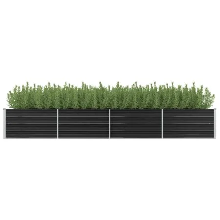 Anthracite gray galvanized steel flower bed 320x80x45 cm by vidaXL, Pots and planters - Ref: Foro24-45729, Price: 79,44 €, Di...