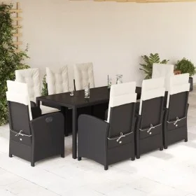 9-piece garden dining set and black synthetic rattan cushions by , Garden sets - Ref: Foro24-3212202, Price: 1,00 €, Discount: %