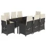 9-piece garden dining set and black synthetic rattan cushions by , Garden sets - Ref: Foro24-3212202, Price: 1,00 €, Discount: %