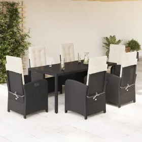 7-piece garden dining set and black synthetic rattan cushions by , Garden sets - Ref: Foro24-3212200, Price: 872,71 €, Discou...