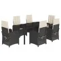 7-piece garden dining set and black synthetic rattan cushions by , Garden sets - Ref: Foro24-3212200, Price: 872,93 €, Discou...