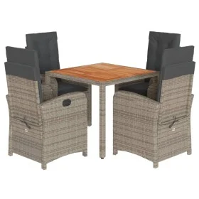 5-piece garden dining set with gray synthetic rattan cushions by , Garden sets - Ref: Foro24-3212240, Price: 585,89 €, Discou...