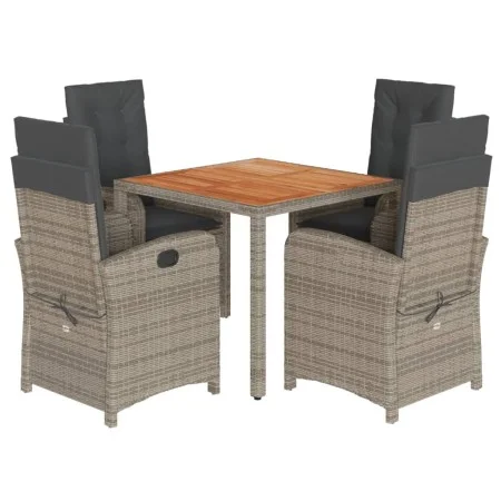 5-piece garden dining set with gray synthetic rattan cushions by , Garden sets - Ref: Foro24-3212240, Price: 609,04 €, Discou...