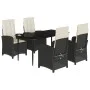 5-teiliges Gartenmöbel-Set mit schwarzen synthetischen Rattankissen von , Gartensets - Ref: Foro24-3212294, Preis: 600,85 €, ...