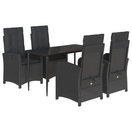 5-piece garden furniture set with black synthetic rattan cushions by , Garden sets - Ref: Foro24-3212313, Price: 607,00 €, Di...