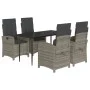 5-piece garden dining set with gray synthetic rattan cushions by , Garden sets - Ref: Foro24-3212353, Price: 613,86 €, Discou...