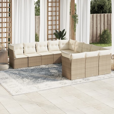 11-piece garden sofa set with beige synthetic rattan cushions by , Garden sets - Ref: Foro24-3250247, Price: 743,24 €, Discou...