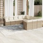 11-piece garden sofa set with beige synthetic rattan cushions by , Garden sets - Ref: Foro24-3250247, Price: 743,24 €, Discou...