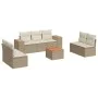 Gartensofa-Set mit beigen Kissen 8 Stück PE-Rattan von , Gartensets - Ref: Foro24-3257731, Preis: 568,76 €, Rabatt: %