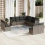 11-piece garden sofa set and gray synthetic rattan cushions by , Garden sets - Ref: Foro24-3249659, Price: 636,10 €, Discount: %