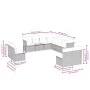 11-piece garden sofa set and gray synthetic rattan cushions by , Garden sets - Ref: Foro24-3249659, Price: 636,10 €, Discount: %