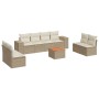 9-piece garden sofa set with beige synthetic rattan cushions by , Garden sets - Ref: Foro24-3257738, Price: 569,70 €, Discoun...