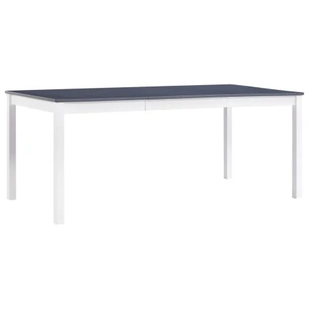 White and gray pine wood dining table 180x90x73 cm by vidaXL, Kitchen and dining tables - Ref: Foro24-283406, Price: 183,82 €...