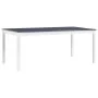 White and gray pine wood dining table 180x90x73 cm by vidaXL, Kitchen and dining tables - Ref: Foro24-283406, Price: 183,82 €...
