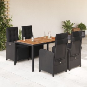 5-piece garden furniture set with black synthetic rattan cushions by , Garden sets - Ref: Foro24-3212476, Price: 631,40 €, Di...