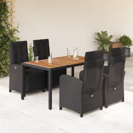 5-piece garden furniture set with black synthetic rattan cushions by , Garden sets - Ref: Foro24-3212476, Price: 619,87 €, Di...