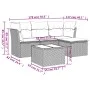 Garden sofa set with cushions 5 pieces beige synthetic rattan by , Garden sets - Ref: Foro24-3249388, Price: 306,74 €, Discou...