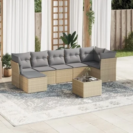 Garden sofa set with beige cushions 8 pcs PE rattan by , Garden sets - Ref: Foro24-3249818, Price: 485,89 €, Discount: %