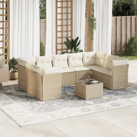Garden sofa set with beige cushions 10 pieces synthetic rattan by , Garden sets - Ref: Foro24-3249977, Price: 665,55 €, Disco...
