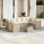 Juego de sofás jardín con cojines beige 10 pzas ratán sintético de , Conjuntos de jardín - Ref: Foro24-3249977, Precio: 667,5...