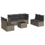 8-teiliges Gartensofa-Set und graue synthetische Rattankissen von , Gartensets - Ref: Foro24-3249259, Preis: 464,22 €, Rabatt: %