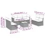 8-teiliges Gartensofa-Set und graue synthetische Rattankissen von , Gartensets - Ref: Foro24-3249259, Preis: 458,55 €, Rabatt: %