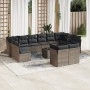Garden sofa set with cushions 13 pieces gray synthetic rattan by , Garden sets - Ref: Foro24-3250279, Price: 809,50 €, Discou...