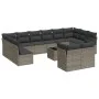 Garden sofa set with cushions 13 pieces gray synthetic rattan by , Garden sets - Ref: Foro24-3250279, Price: 799,83 €, Discou...