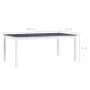 White and gray pine wood dining table 180x90x73 cm by vidaXL, Kitchen and dining tables - Ref: Foro24-283406, Price: 183,82 €...
