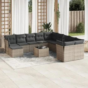 12-teiliges Gartensofa-Set mit grauen synthetischen Rattankissen von , Gartensets - Ref: Foro24-3250459, Preis: 745,14 €, Rab...