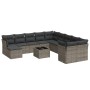 12-teiliges Gartensofa-Set mit grauen synthetischen Rattankissen von , Gartensets - Ref: Foro24-3250459, Preis: 720,85 €, Rab...