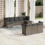 10-piece garden sofa set with gray synthetic rattan cushions by , Garden sets - Ref: Foro24-3250169, Price: 586,03 €, Discoun...