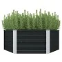 Elevated planter galvanized steel anthracite gray 129x129x45cm by vidaXL, Pots and planters - Ref: Foro24-45723, Price: 35,80...