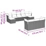 10-piece garden sofa set with gray synthetic rattan cushions by , Garden sets - Ref: Foro24-3250169, Price: 593,73 €, Discoun...