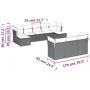 10-piece garden sofa set with gray synthetic rattan cushions by , Garden sets - Ref: Foro24-3250169, Price: 586,03 €, Discoun...