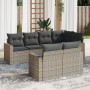 7-piece garden sofa set with gray PE rattan cushions by , Modular outdoor sofas - Ref: Foro24-3251547, Price: 493,41 €, Disco...