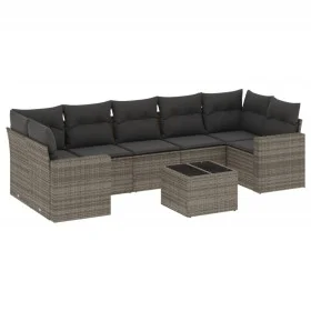 8-piece garden sofa set and gray synthetic rattan cushions by , Modular outdoor sofas - Ref: Foro24-3251077, Price: 498,50 €,...