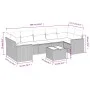 8-piece garden sofa set and gray synthetic rattan cushions by , Modular outdoor sofas - Ref: Foro24-3251077, Price: 498,50 €,...