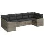 7-piece garden sofa set with gray PE rattan cushions by , Modular outdoor sofas - Ref: Foro24-3251727, Price: 453,73 €, Disco...