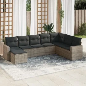 8-piece garden sofa set and gray synthetic rattan cushions by , Modular outdoor sofas - Ref: Foro24-3251697, Price: 490,95 €,...