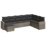 8-teiliges Gartensofa-Set und graue synthetische Rattankissen von , Modulare Sofas für den Außenbereich - Ref: Foro24-3251697...