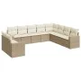 Garden sofa set with beige cushions 10 pieces synthetic rattan by , Modular outdoor sofas - Ref: Foro24-3251505, Price: 713,6...