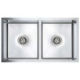 Handgefertigte Küchenspüle aus Edelstahl von vidaXL, Sinkt - Ref: Foro24-145079, Preis: 109,28 €, Rabatt: %