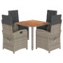 5-piece garden dining set with gray synthetic rattan cushions by , Garden sets - Ref: Foro24-3212481, Price: 589,85 €, Discou...