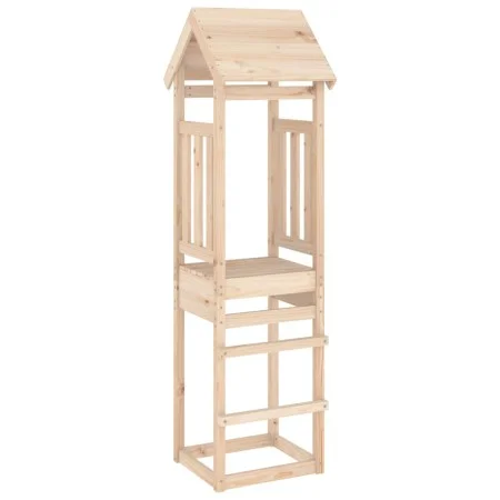Solid pine wood play tower 52.5x46.5x206.5 cm by , Swings and play structures - Ref: Foro24-826511, Price: 90,23 €, Discount: %