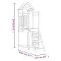 Douglas solid wood outdoor playground 52.5x110.5x214cm by , Swings and play structures - Ref: Foro24-826545, Price: 270,11 €,...