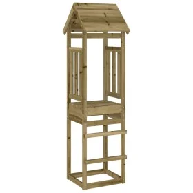 Impregnated pine wood play tower 52.5x46.5x206.5 cm by , Swings and play structures - Ref: Foro24-826513, Price: 109,19 €, Di...